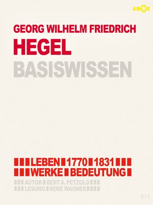 cover image of Georg Friedrich Wilhelm Hegel (1770-1831) Basiswissen--Leben, Werk, Bedeutung